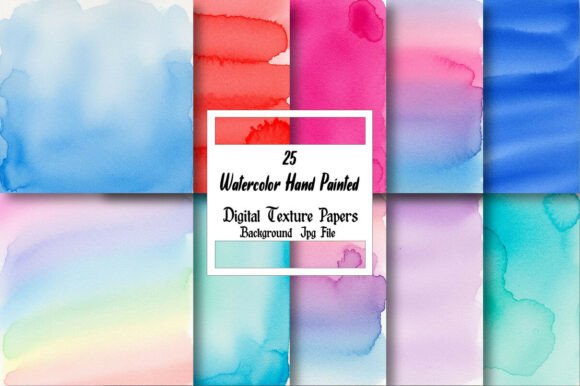 Download Watercolor Hand Painted Texture Set - Premium Bundle
