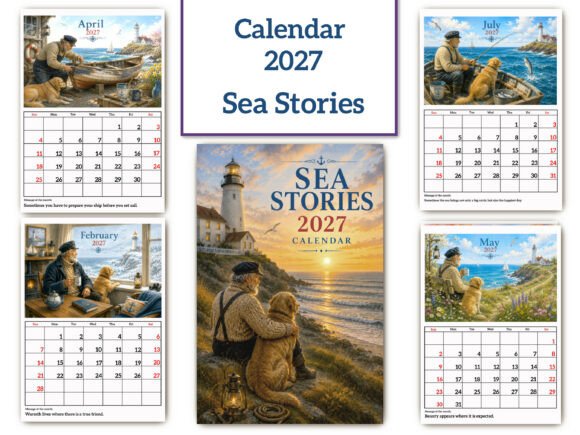 Download 2027 Calendar"Sea Stories "/Art Calendaк - 2027 calendar Collection